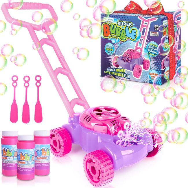 ArtCreativity Bubble Lawn Mower – Push Bubble Toy for Toddlers and Preschool Kids