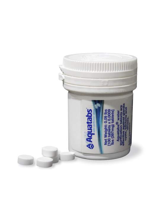 Aquatabs 397mg Water Purification Tablets 100 Pack