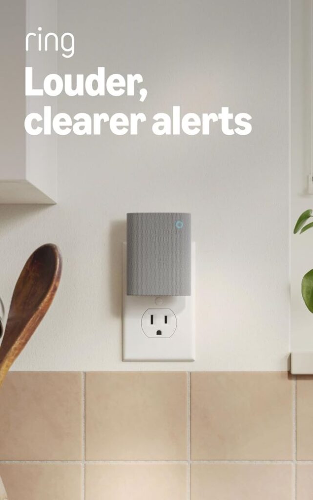 Ring Chime (latest model) providing clear real-time doorbell alerts with easy plug-in setup and wireless connectivity.