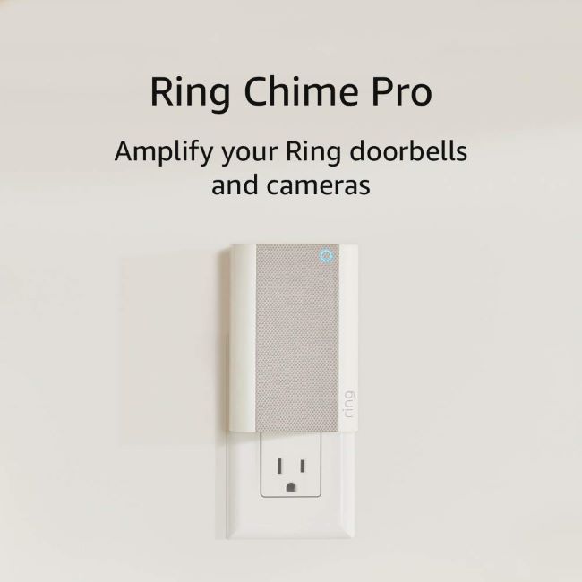 Ring Chime Pro extending WiFi coverage and delivering loud, clear smart doorbell notifications throughout the home.