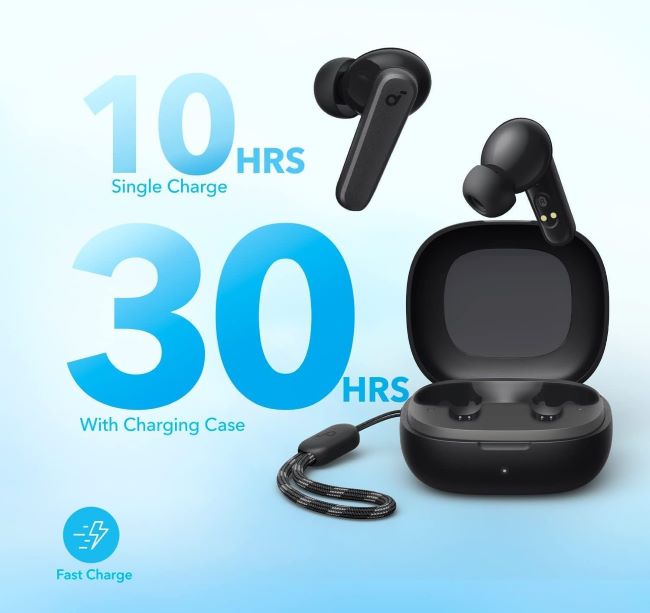 Soundcore P20i true wireless earbuds with powerful bass drivers, long playtime, and app-based sound customization