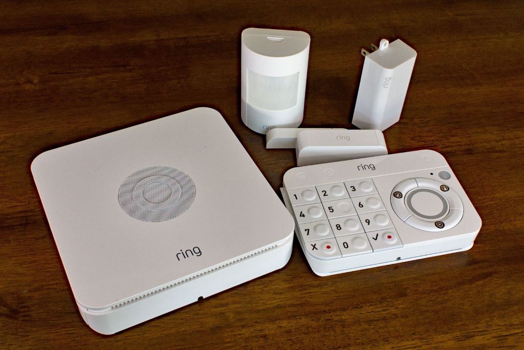 Smart Ring doorbell installed at a front door for improved home security