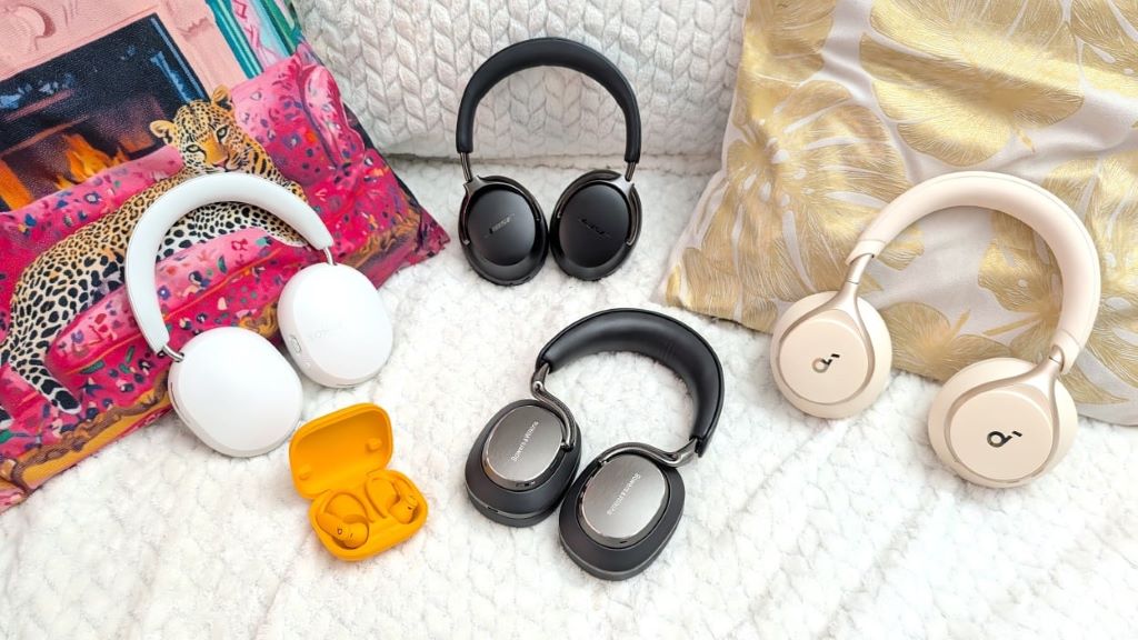 Close-up of cushioned wireless headphones used for extended audio sessions