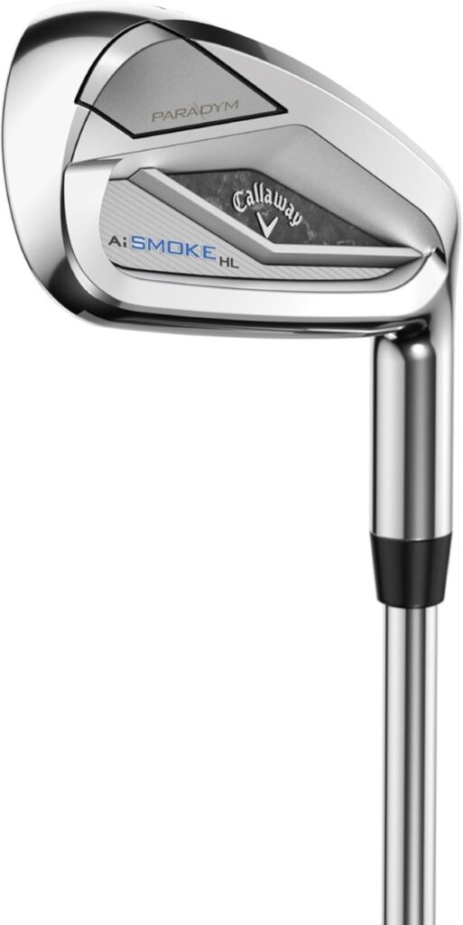 Callaway Paradym AI Smoke individual iron featuring advanced AI-designed face for precision, distance, and consistent ball striking