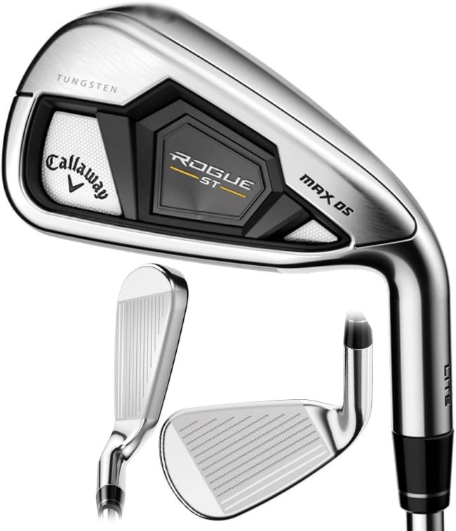 Callaway Rogue ST MAX OS Lite individual golf iron designed for distance, forgiveness, and easy launch for improved gameplay