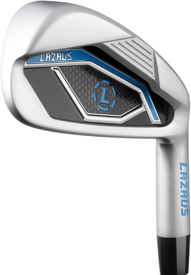 LAZRUS LAZ2 premium men’s golf iron set with stepped steel shafts, forgiving design, and right/left-hand options for improved performance