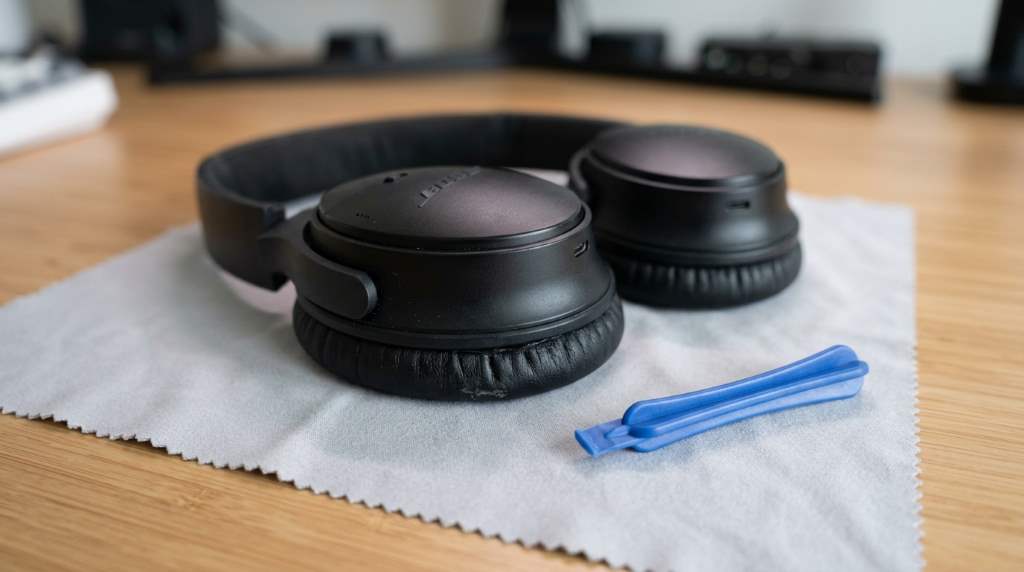 New memory foam ear pads aligned with Bose QuietComfort headphone cups