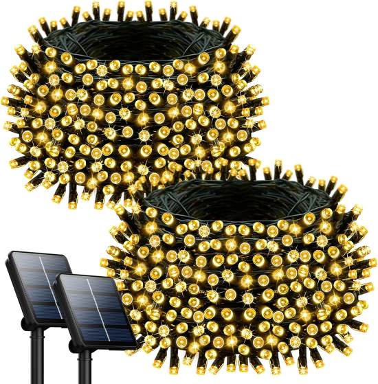 Selarlyt 2 Pack Solar String Lights Outdoor