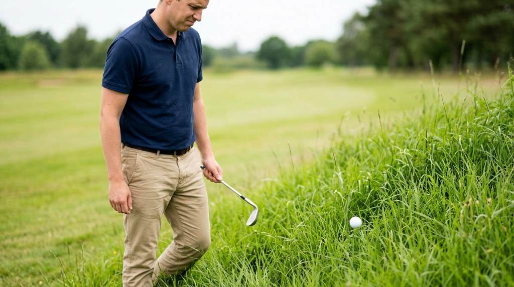 Various premium golf balls displayed on a golf course green