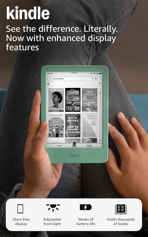 Amazon Kindle 16 GB eReader with higher-contrast display in Texas