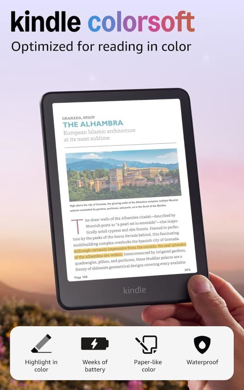 Amazon Kindle Colorsoft 16 GB eReader with vibrant color display in Washington