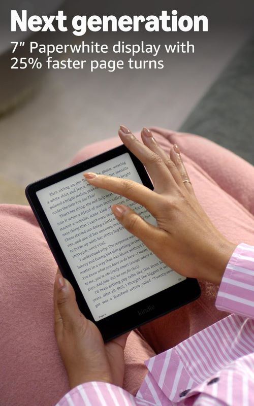 Kindle Paperwhite Signature Edition with auto-adjusting front light and wireless charging
