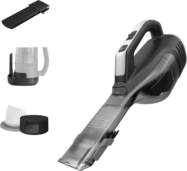 BLACK+DECKER Dustbuster Reveal cordless handheld vacuum with LED light and crevice tool