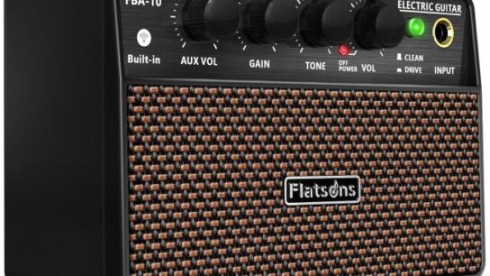 Flatsons FBA-10 mini rechargeable guitar amplifier used in Michigan