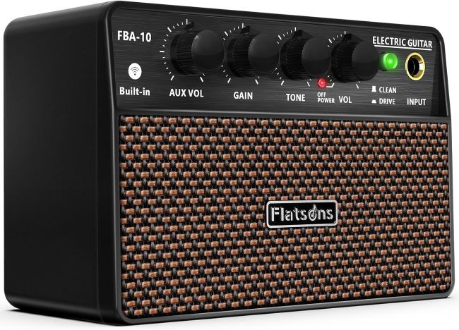 Flatsons FBA-10 mini rechargeable guitar amplifier used in Michigan