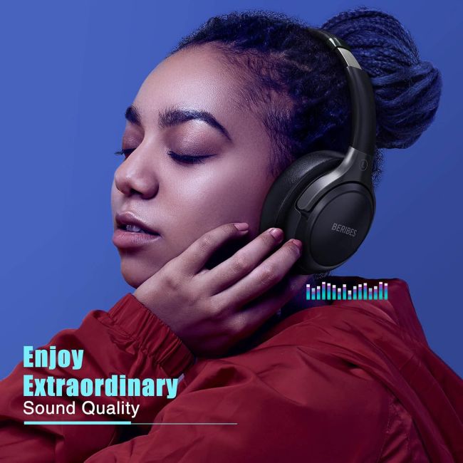BERIBES over-ear headphones designed for immersive HiFi audio and entertainment