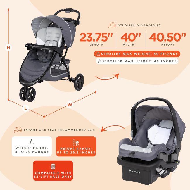 Baby Trend travel system combining a stroller and infant car seat for everyday family outings