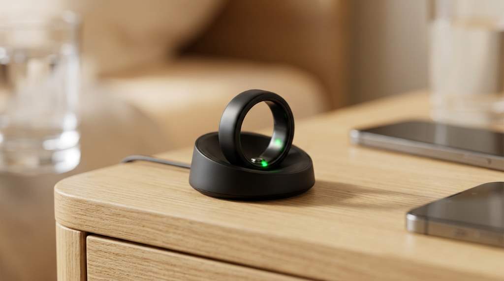 Cleaning a smart fitness ring using a soft microfiber cloth
