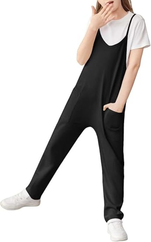 Cnkwei Girls' one-piece jumpsuit with comfortable fit for everyday summer activities