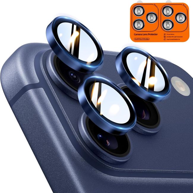 TOCOL iPhone 17 Pro camera lens protector tempered glass in California