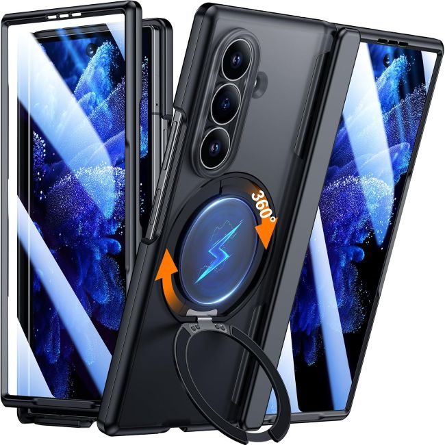 Temdan Galaxy Z Fold 8 Ultra case with rotatable magnetic O-ring stand in Washington
