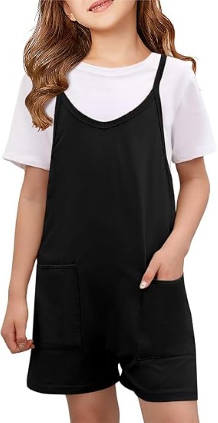 Tongmingyun Girls' Casual Romper with lightweight design for summer wear