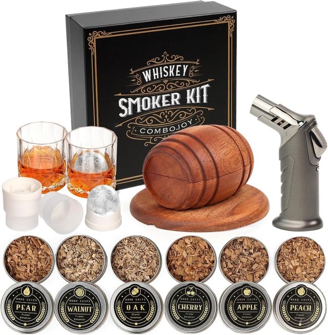 ComboJoy Whiskey Smoker Kit with included accessories