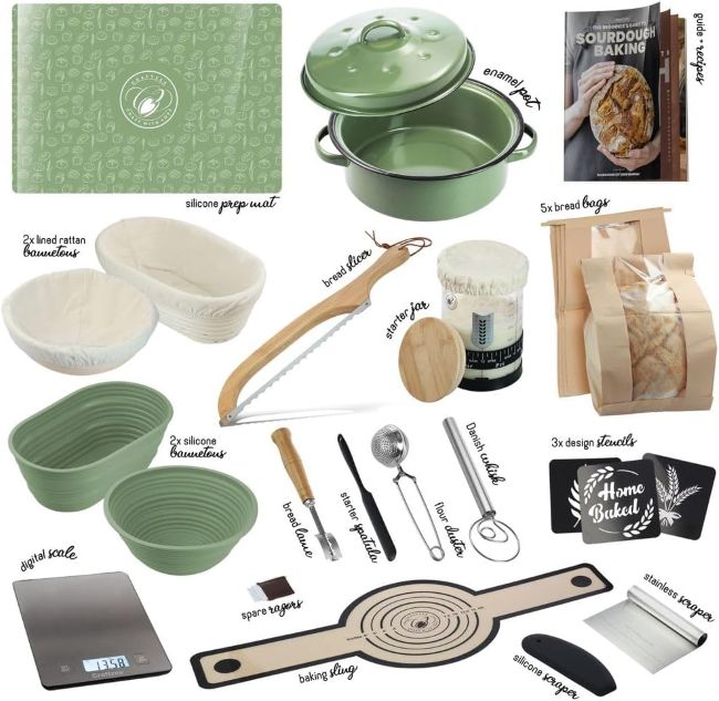 CraftZee Sourdough Kit with all-inclusive baking tools