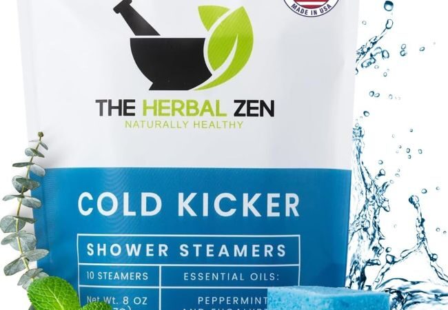 Herbal Zen Cold Kicker Shower Steamers with eucalyptus and peppermint