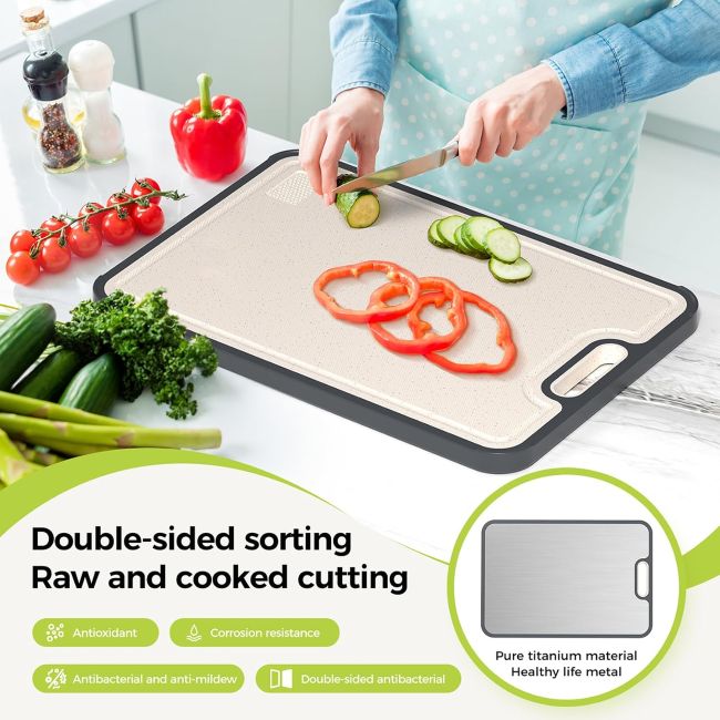 Sumzzz pure titanium cutting board for kitchen prep
