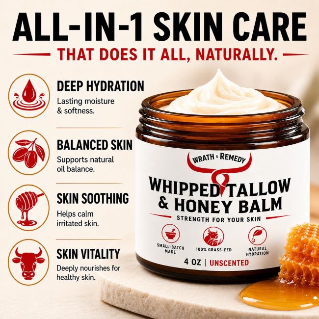 Wrath & Remedy whipped beef tallow for skincare